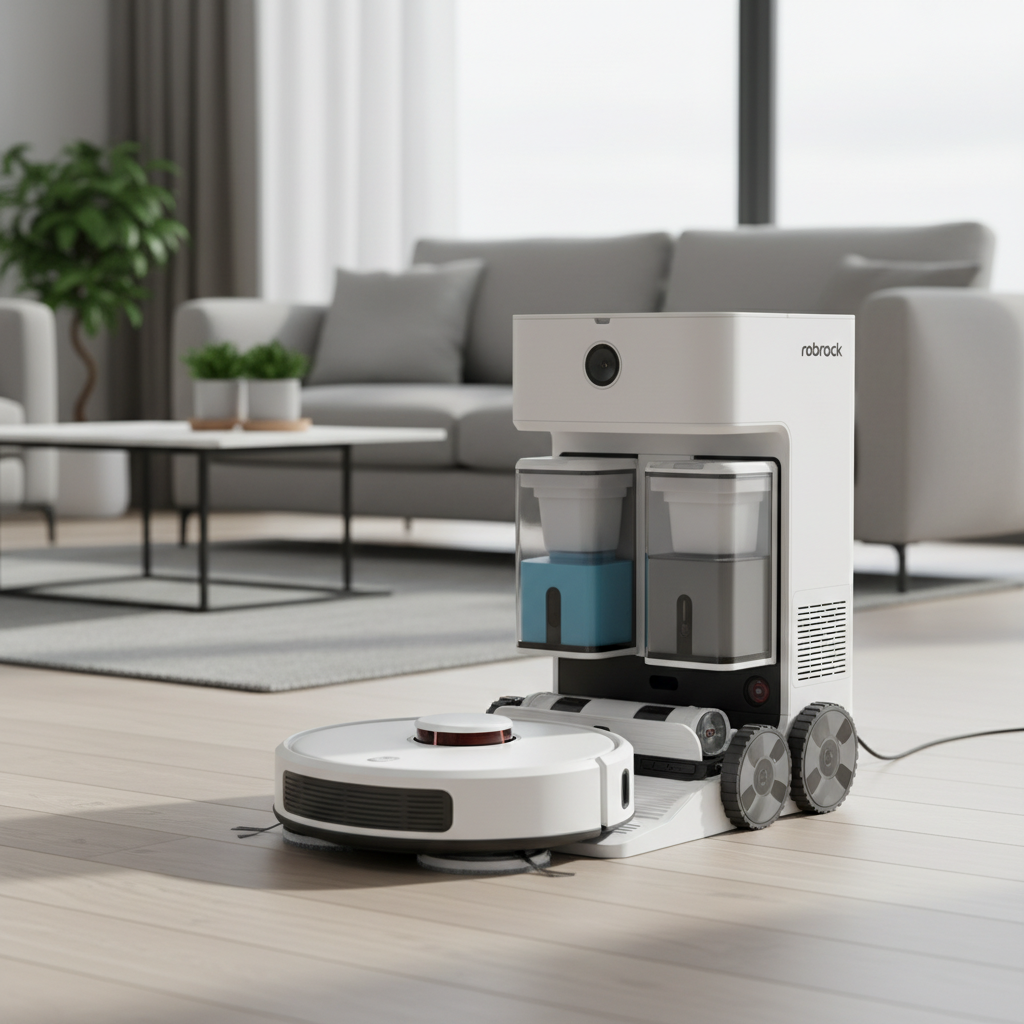 Image pour aspirateur robot roborock qrevo s avec station multifonction