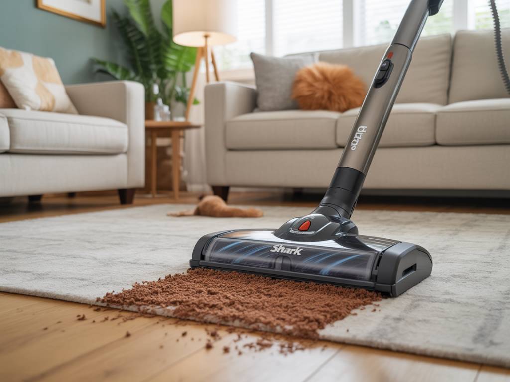 Shark DuoClean avis : fonctionnement de la double brosse et avantages sur sols mixtes et poils d’animaux