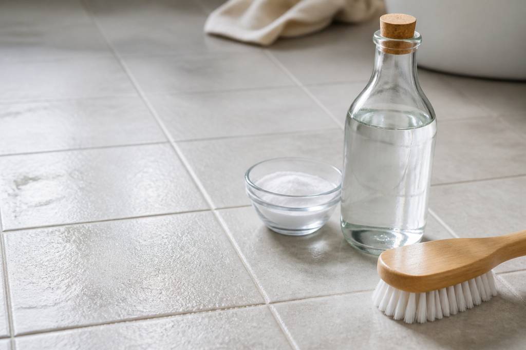 Carrelage et vinaigre blanc pour un nettoyage efficace